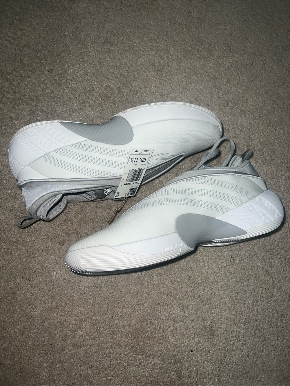 adidas Men's White Sneakers with Light Gray Accents - Picture 3 of 3